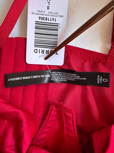 NEW Torrid Red Satin Underwire Babydoll Nightgown Sz 0 (L 12) Lingerie Curves - Picture 8 of 12