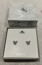 Disney Parks Mickey Icon Crystal Gold Tone Earrings New 2022