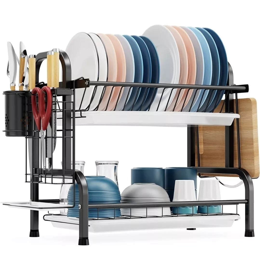 GSlife Dish Drying Rack with Drainboard - Dish Racks for Kitchen