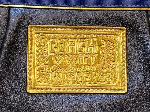 Gently Used Coach Poppy Shoulder Crossbody Handbag in Blue/Navy