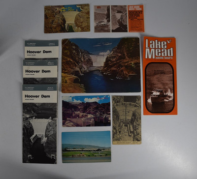 Vintage Hoover Damn Pamphlet Postcard Lot Lake Mead Yacht Tour Colorado River
