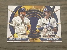 2025 Topps Dynamic Duos Jackson Chourio Christian Yelich #DD-18 Brewers (A)