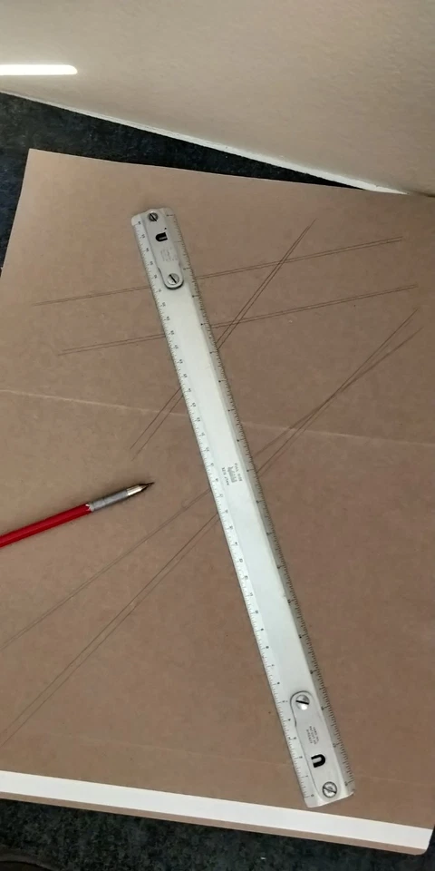 Vard 24" Aluminum Drafting Machine Scale Ruler Architect FULL + HALF SIZE - Image 3 of 4