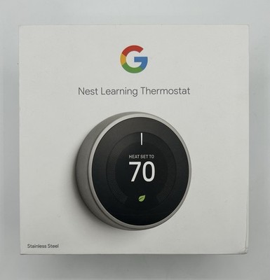 Google Nest Thermostat Smart Learning 3rd generation | Stainless Steel | Openbox