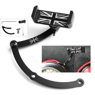  Union Jack Car Phone Mount Folding Holder For Mini Cooper R55 R56 Black&Gray·