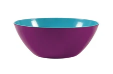 12.5 Serving Bowl - Melamine Dinnerware - Salad, Mixing, Pasta Grape/Turquois...