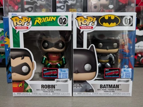 2025 NYCC Funko Pop! DC Batman LE 2000 & Robin LE 1000 Mystery box Con Stickers