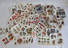 Konvolut 49 Bogen DDR Abziehbilder Teddys Blumen Weihnachten Ostern Vögel 