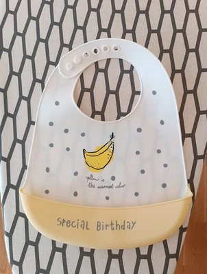 Wasserdichte Silikon Lätzchen mit Auffangschale Design für Mädchen&Junge BPAfrei - Bild 1 von 3