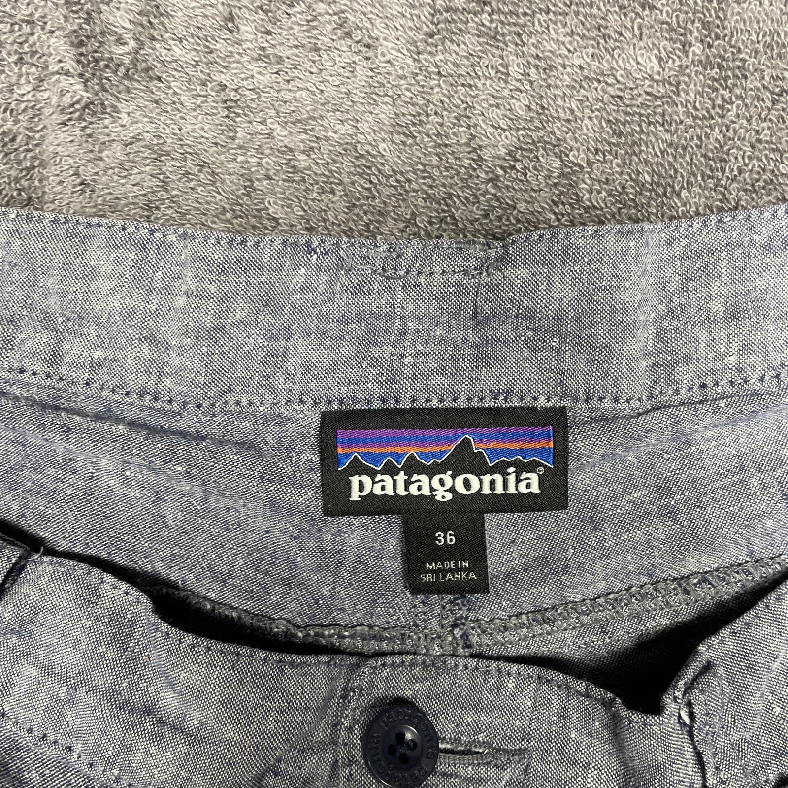 Patagonia Shorts Men's 36 Blue Back Step 9" Inseam Organic Cotton Hemp Blend thumbnail 3