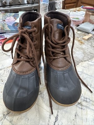 Sperry Top Sider Boys Size 2M Port Waterproof Duck Ankle Lace Up Rain Snow Boot