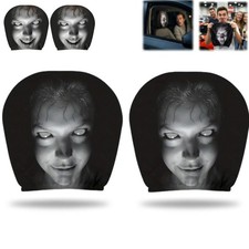 MSOSRIR 2 Pack Scary Headrest Covers for Cars, Upgraded Snug Fit Car Headrest...