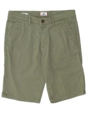 JACK  JONES Mens Regular Chino Shorts Small W30 Green Cotton QH01