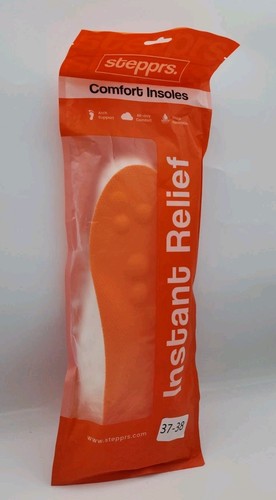 Stepprs Instant Relief Size 37-38 Orange Comfort Insoles - Picture 4 of 8