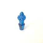Vintage Fenton Iridescent Blue Carnival Glass Perfume Bottle Stopper NEW