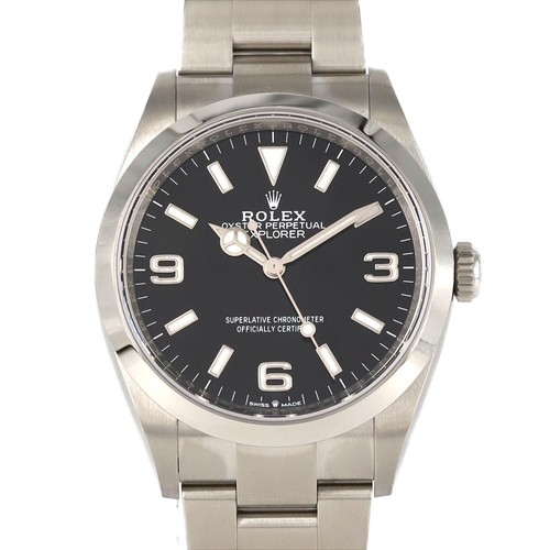 Authentic Rolex Explorer I 124270 Stainless Steel Mechanical A...