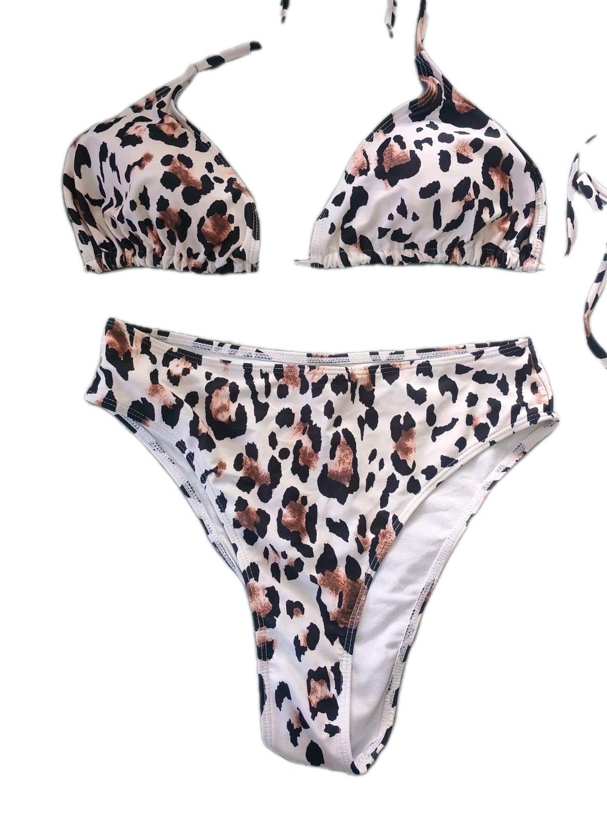 Triangle String Bikini Leopard High Waist XL Chee… - image 2