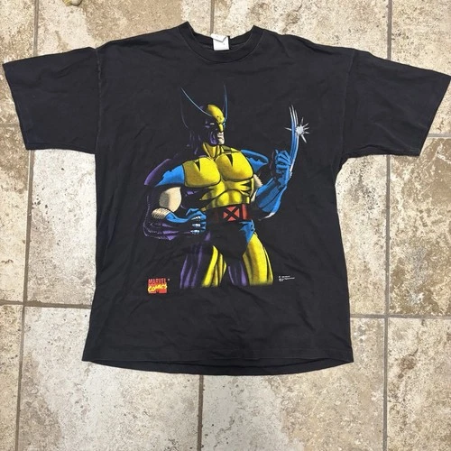Rare Vintage 1994 Marvel Wolverine Comic T Shirt X-Men Signal Sports Size XL
