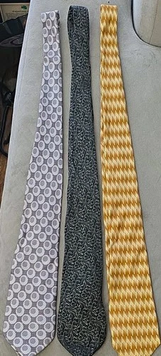 Lot of 3 Ties, 100% Silk, Diamante Alfani Stafford  - product listing photo