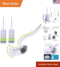 Toilet Bowl Brush Set 2 Pack Deep Cleaning Bathroom Toilet Brush holder