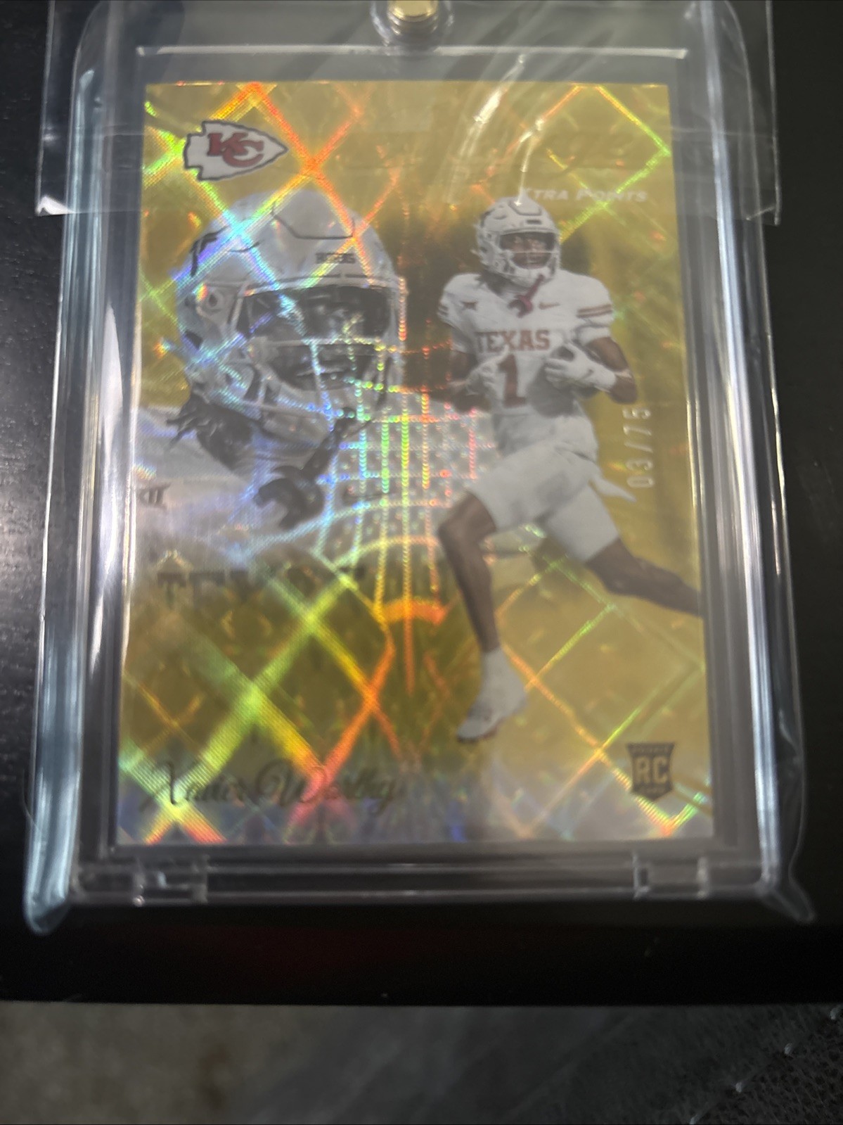 2024 Panini Prestige - Rookies Xavier Worthy #330 Xtra Points Gold /75 (RC)