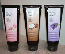 Lot 3 AHAVA Dead Sea Essentials Salt Scrub ROSE COCONUT LAVENDER 7.5oz Full Size