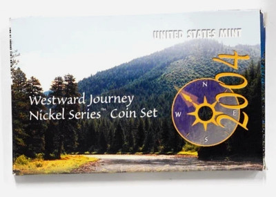 2004 P, D, and S-Proof Westward Journey 6 Coin Nickel Set With Box & COA