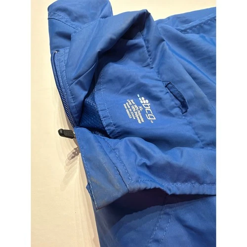 BCG Blue Full Zip Windbreaker Jacket Mens XL Mesh Lined Lightweight Activewear image 13