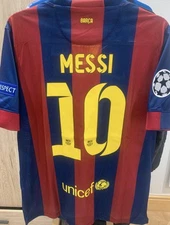 Barcelona 2014/15 Home Shirt, champions league  Final Version, #10 Messi, Large,