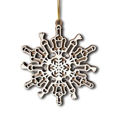 Funny Penis Snowflake Wooden Christmas Ornament   Naughty Adult Gag Gift   Wh...