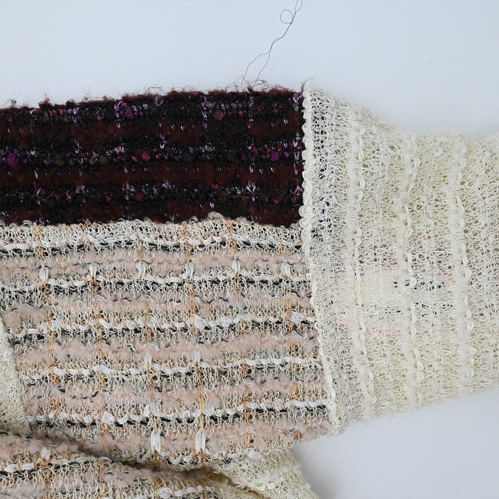 ST JOHN | Patchwork Boucle Tweed Button-Down Blou… - image 7