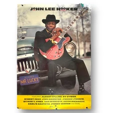 Original Promo Poster Blues Legend John Lee Hooker “Mr Lucky” 1991 24 x 36 in