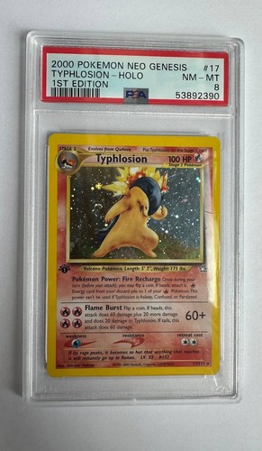 Typhlosion (1st Edition) graded PSA 8 for sale on eBay