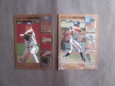 2 1998 TOPPS FOCAL POINT CARDS ROGER CLEMENS AND JOSE CRUZ JR. TORONTO BLUE JAYS