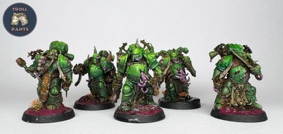 5 Plague Marines Death Guard - Warhammer 40k - Chaos Space Marines