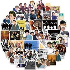 The Outsiders Stickers 50 Pcs Waterproof, Detachable and Appropriate Size, C