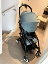 Stokke YOYO³ Stroller (Black Frame) + Aqua 6+ Color Pack + Leg Rest