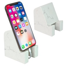 Luxury Marble Phone  Tablet Stand   Heavy Stable Holder for Desk  Nightstan...