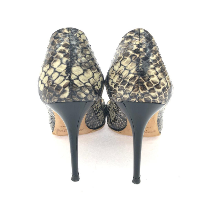JIMMY CHOO Python Embossed Leather Pointed Toe Pu… - image 4