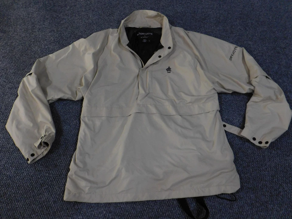 FootJoy DryJoys Chaqueta Para Hombres Grande Beige Golf Lluvia Pullover Impermeable Anorak Foto 2 de 4