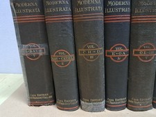 1800/900 LOTTO N°10 LIBRI ANTICHI ENCICLOPEDIA MODERNA ILLUSTRATA VALLARDI