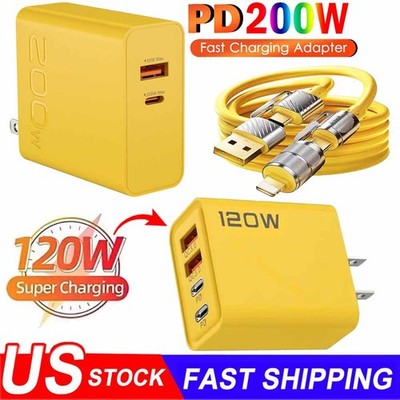200W Fast Type C Wall Charger , 4-In-1 240W Super Fast Cable For Cell Phone iPad