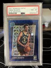 2021-22 Panini Donruss Optic -Rated Rookie Chris Duarte Blue Velocity Prizm (RC)