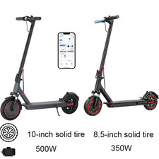 Ladped Electric Scooter, 10" /8.5" Solid Tires, 22 Miles E-SCOOTER 15MPH/22MPH