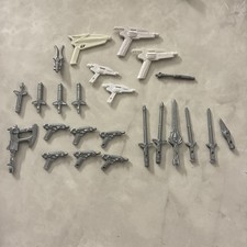 Lot 24 VTG 90s MMPR Power Rangers Figure Weapons Blasters Parts Accessories