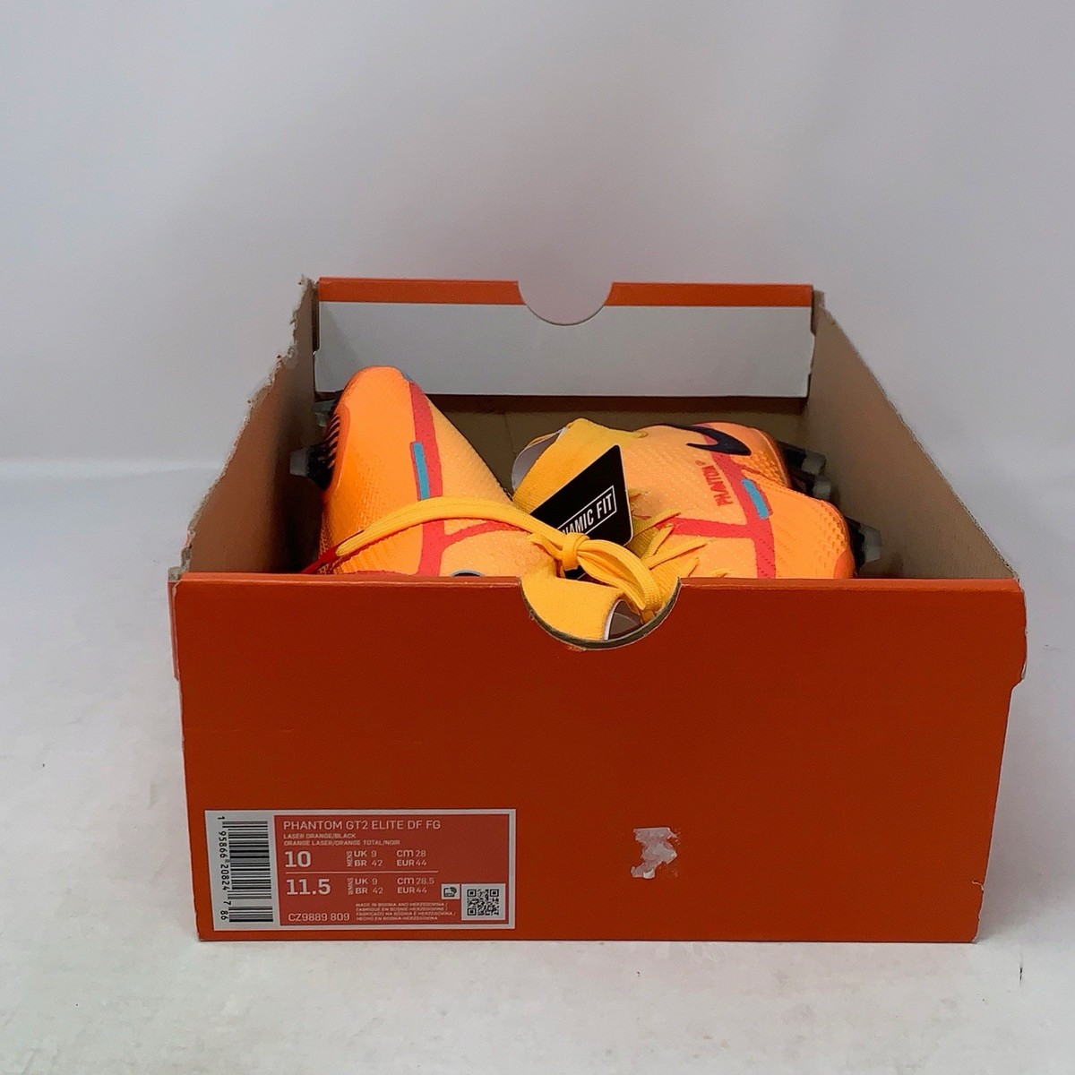 Nike Phantom GT2 Elite DF FG Laser Orange Soccer Cleats 