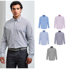 Premier Cotton-rich Oxford stripes shirt - Classic button-down collar