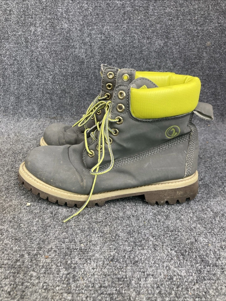 Baby Phat Womens Size 8 1/2 Gray Vegan Leather Combat Boots - Изображение 3 из 4