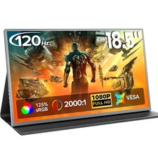 18.5" Gaming Monitor 120Hz Monitor Full HD FreeSync Portable Screen for PS5 Xbox