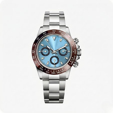 ChronoSport 40 Ice Blue Brown Bezel VK63 Chronograph Sapphire Steel Primemods
